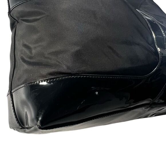 Tory Burch Black Patent Leather & Nylon Ella Tote Bag - Picture 7 of 12